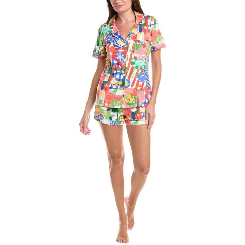 Bedhead Womens  2Pc Short Pajama Set, Green